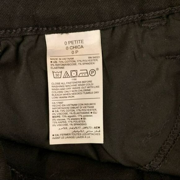 Old navy rockstar super skinny high rise distressed black denim jeans - 0 petite - Picture 6 of 9